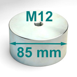 Magnet, diameter 85 mm, M12...