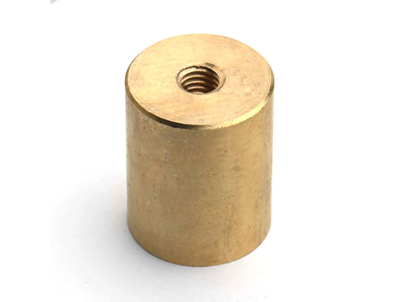 Magnet i messinghus, diameter 20 mm, M6 innvendig gjenge, høyde 25 mm, neodymium