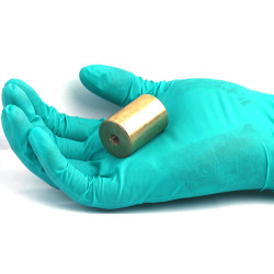 Magnet i messinghus, diameter 25 mm, M5 innvendig gjenge, høyde 35 mm, neodymium