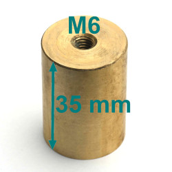 Magnet in brass hausing,...