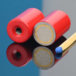 Magnet, diameter 13 mm, M4 innvendig gjenge, høyde 20 mm, AlNiCo