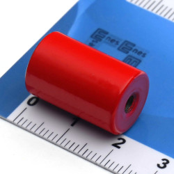 Magnet, diameter 13 mm, M4 innvendig gjenge, høyde 20 mm, AlNiCo