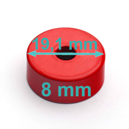 Gövde içinde mıknatıs, çap 19,1 mm, havşa başlı vida için delikli, AlNiCo