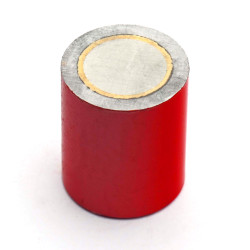 Mágnes, átmérő 20 mm, M4 belső menettel, magasság 24 mm, AlNiCo