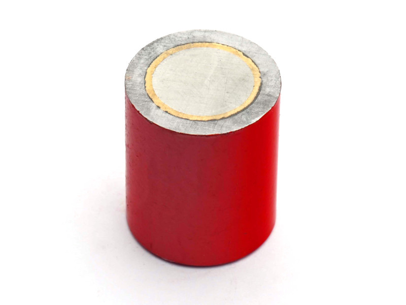 Magnet, diameter 20 mm, M4 innvendig gjenge, høyde 24 mm, AlNiCo