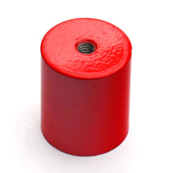 Magnet, diameter 20 mm, M4 innvendig gjenge, høyde 24 mm, AlNiCo