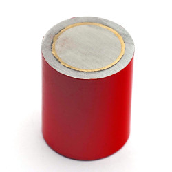 Magnet, diameter 24 mm, M5 innvendig gjenge, høyde 30 mm, AlNiCo