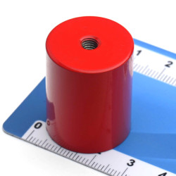 Mágnes, átmérő 24 mm, M5 belső menettel, magasság 30 mm, AlNiCo
