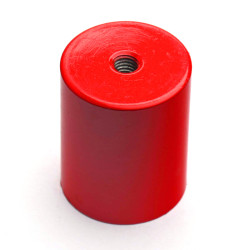 Magnet, diameter 24 mm, M5 innvendig gjenge, høyde 30 mm, AlNiCo