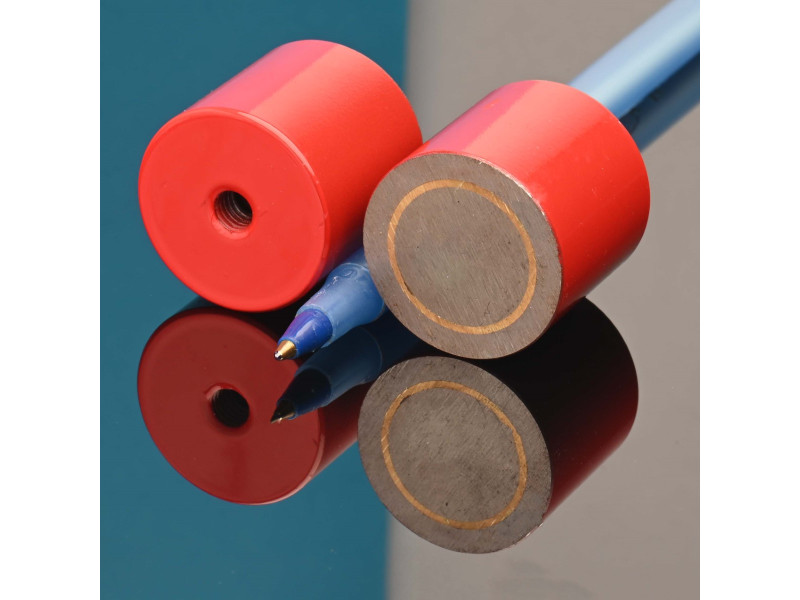 Magnet, premer 27 mm, notranji navoj M6, višina 25,4 mm, AlNiCo