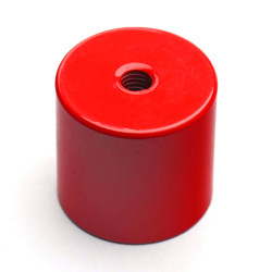 Magnet, diameter 27 mm, M6 innvendig gjenge, høyde 25,4 mm, AlNiCo