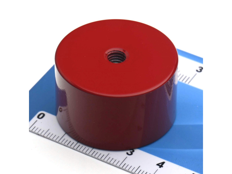 Mágnes, átmérő 35 mm, M6 belső menettel, magasság 20 mm, AlNiCo