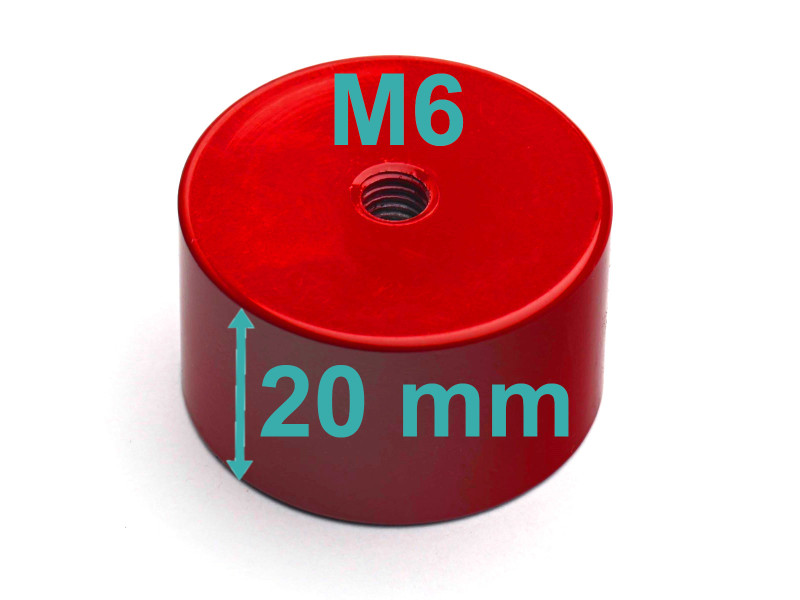 Magnet, premer 35 mm, notranji navoj M6, višina 20 mm, AlNiCo