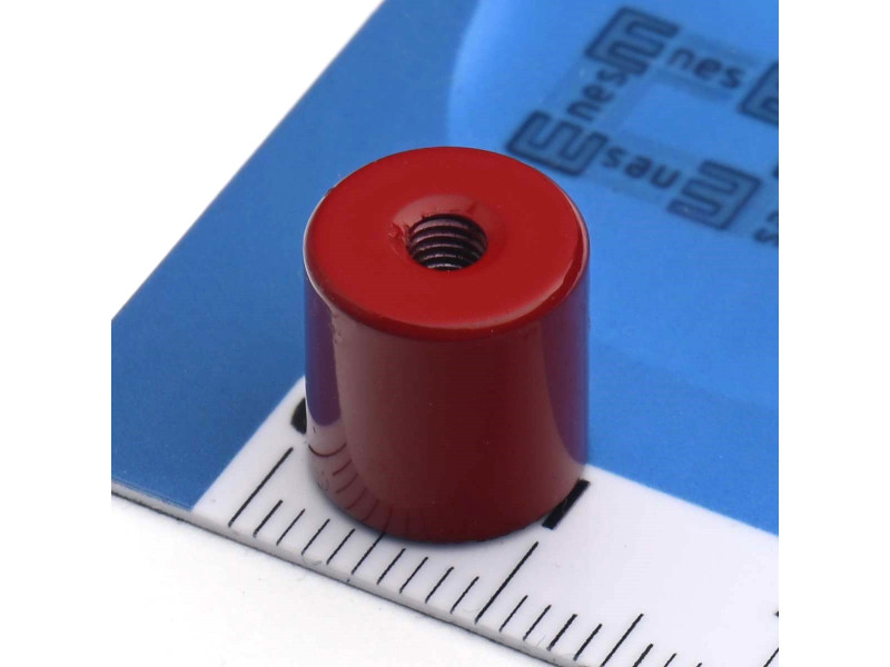 Mágnes, átmérő 10 mm, M3 belső menettel, magasság 10 mm, AlNiCo