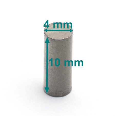 D4 x 10 / AlNiCo5 / LNG37 - AlNiCo magneet