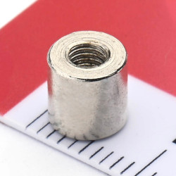 Magnet, premer 6 mm, notranji navoj M3, višina 6 mm, neodim