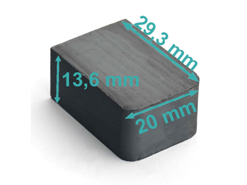29,3 x 20 x 13,6 / F35 - feritni magnet