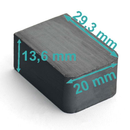 29,3 x 20 x 13,6 / F35 - ferrite magnet