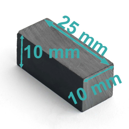 25 x 10 x 10 x 10 / F30 - ferrit mágnes