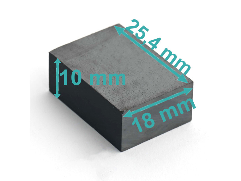 25,4 x 18 x 10 / F30 - ferrittmagnet