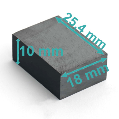 25,4 x 18 x 10 / F30 - феритен магнит