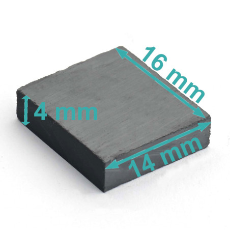 16 x 14 x 4 / F30 - aimant en ferrite