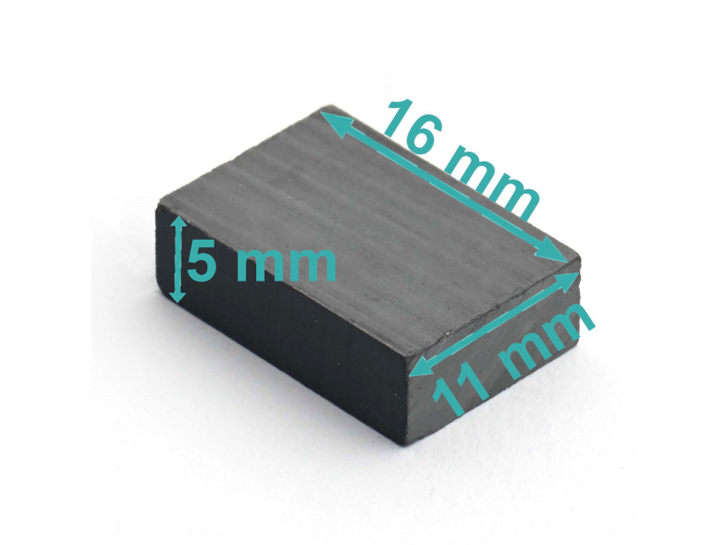 16 x 11 x 5 / F30 - feritni magnet