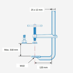 Stronghandtools UG125M skrueklemme
