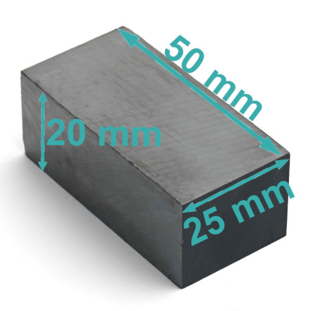 50 x 25 x 20 / F30 - Ferrit Magnet