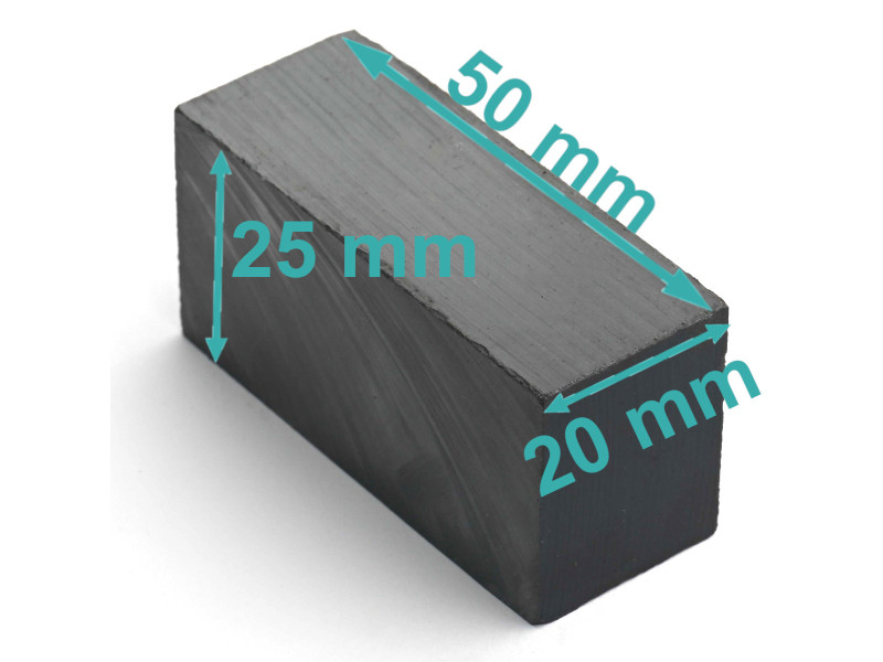 50 x 20 x 25 / F30 - ferrittmagnet