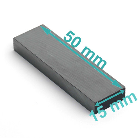 50 x 15 x 6 / F30 - ferrit mıknatıs