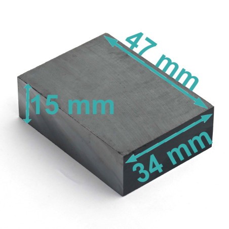 47 x 34 x 15 / F30 - ferrite magnet