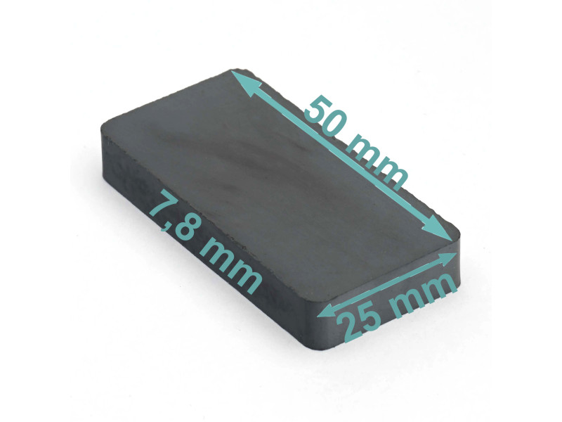 50 x 25 x 7,8 / F30 - feritni magnet