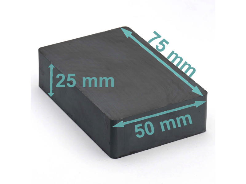 75 x 50 x 20 / F30 - feritni magnet
