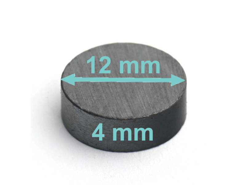 D12 x 4 / F30 - feritni magnet