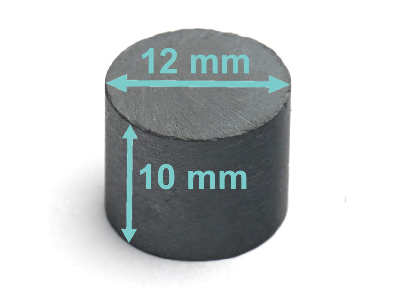 D12 x 10 / F30 - ferrittmagnet
