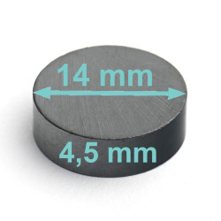 D14 x 4,5 / F30 - feritni magnet