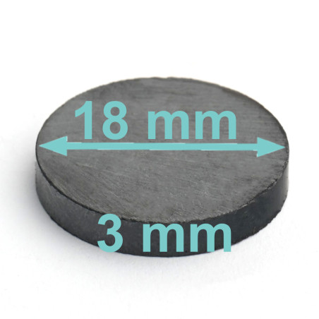 D18 x 3 / F30 - magnete in ferrite