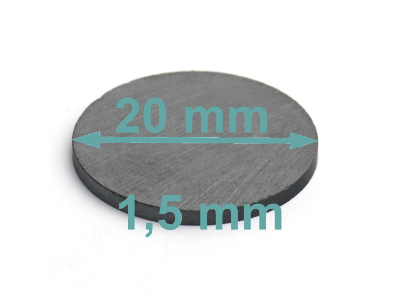 D20 X 1,5 / F30 - feritni magnet