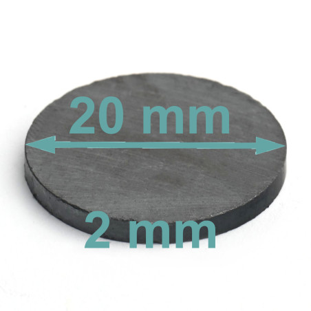 D20 x 2 / F30 - Ferrit Magnet