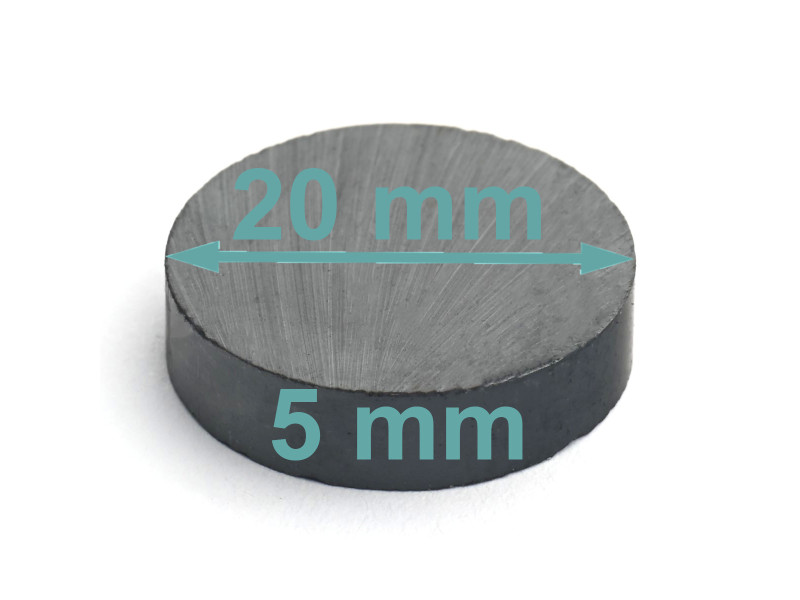 D20 x 5 / F30 - feritni magnet