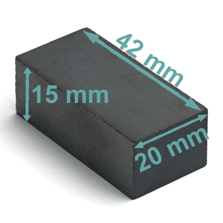 42 x 20 x 15 / F35 - ferrite magnet
