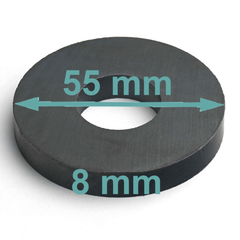D55 x d22 x 8 / F30 - feritni magnet