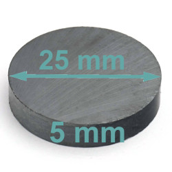 D25 x 5 / F30 - ferriitmagnet