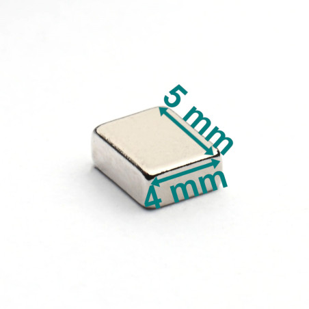 5 x 4 x 2 / N38 - Neodymový magnet (NdFeB)