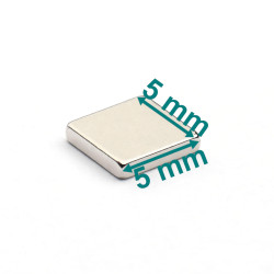 5x5x1 mm neodymium block magnet