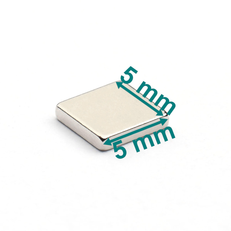5x5x1 mm neodymium block magnet