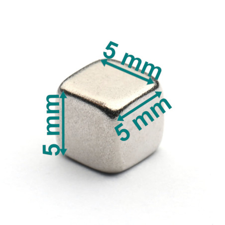 5 x 5 x 5 / N42 - Neodymový magnet (NdFeB)