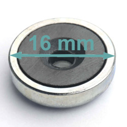 Magnetas korpuse, 16 mm...