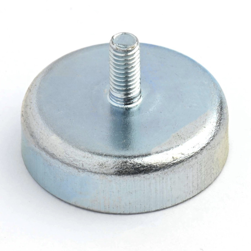 Magnet, diameter 20 mm, M3 utvendig gjenge, ferritt